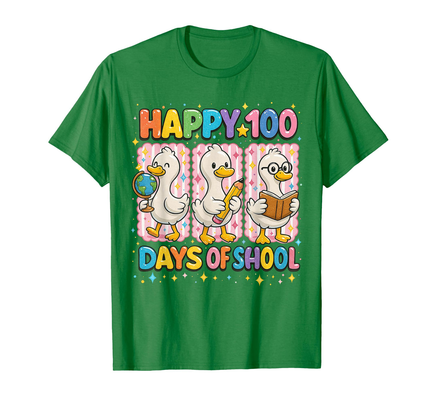 Funny 100 Days of School Goose Humor Teacher Women T-Shirt
