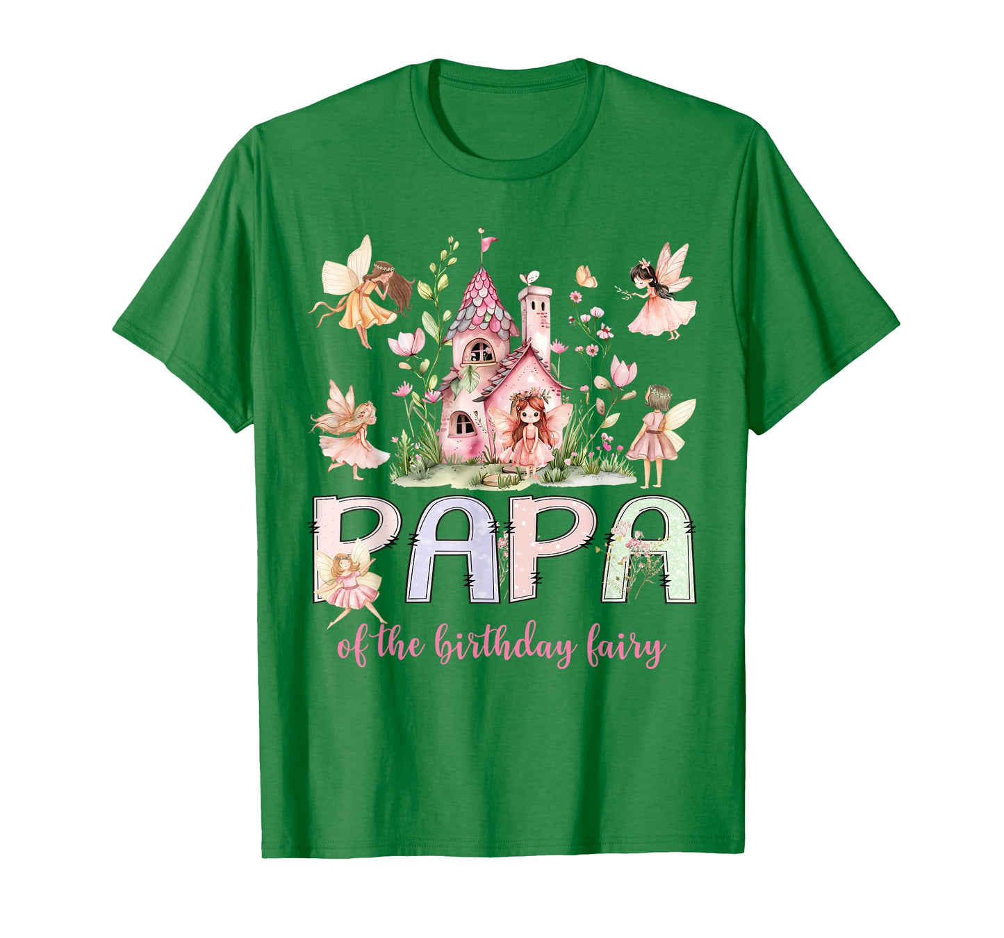 Papa of The Birthday Fairy Magical Girl Matching T-Shirt