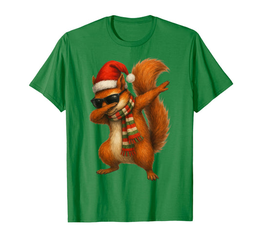 Squirrels Christmas Dabbing Funny Squirrel Lover T-Shirt