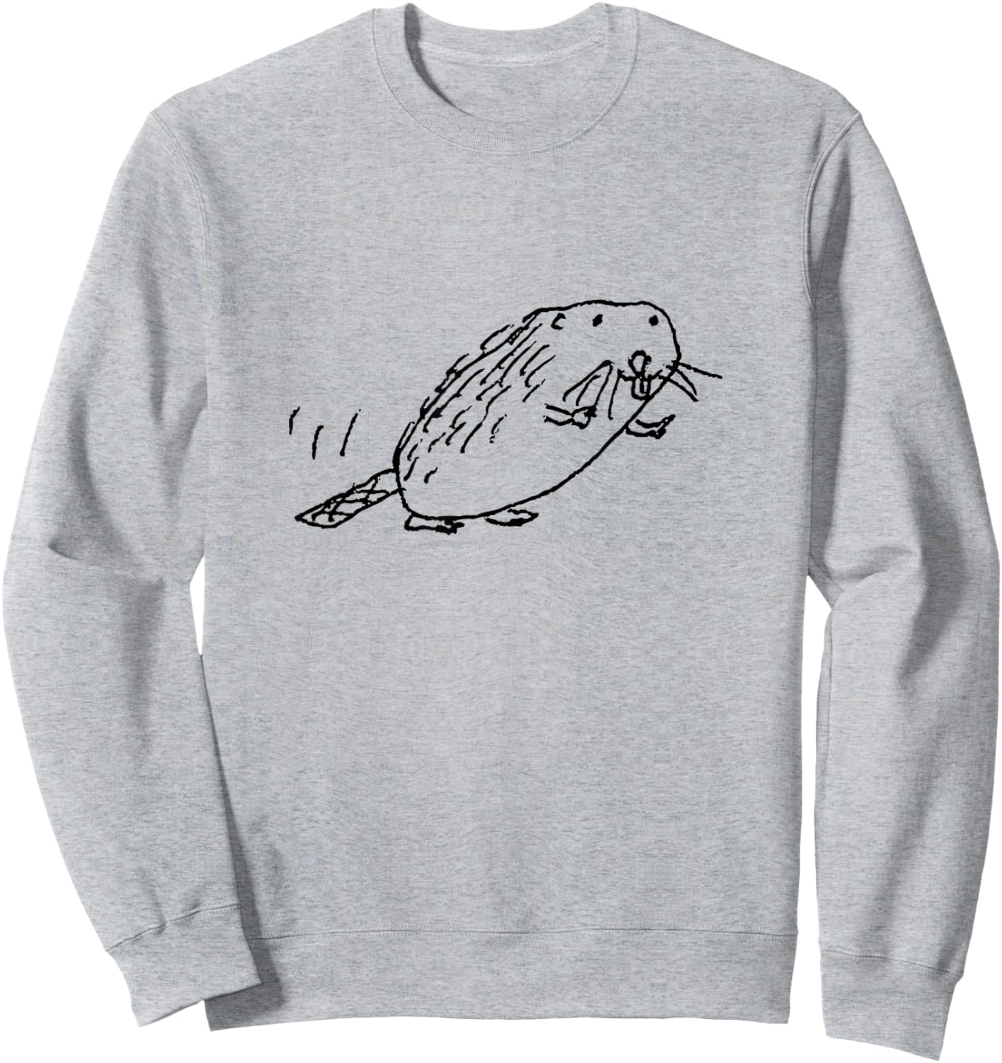 A Beaver Moving Forward Sweatshirt - Sweatshirt | Ash