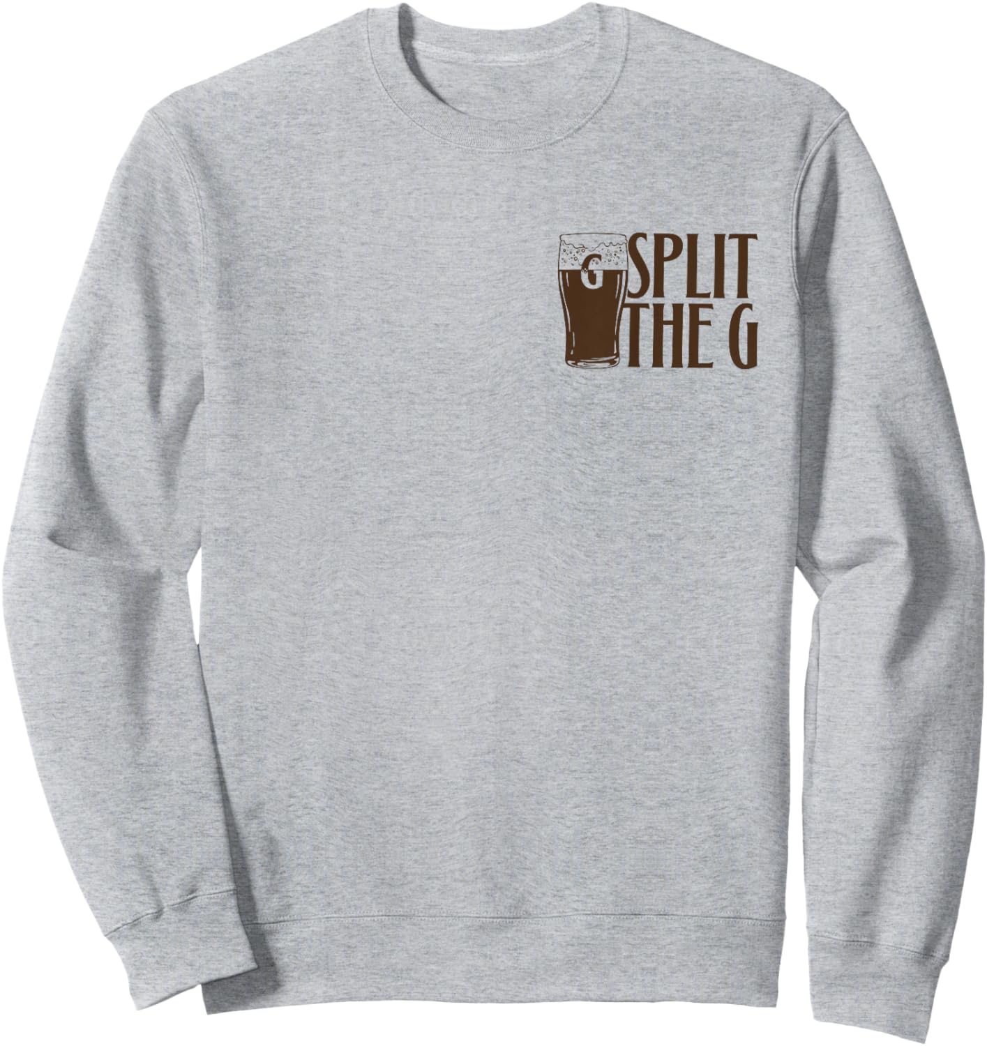St. Patrick's Day Beer Split The G Bird Sweatshirt - Sweatshirt | Ash