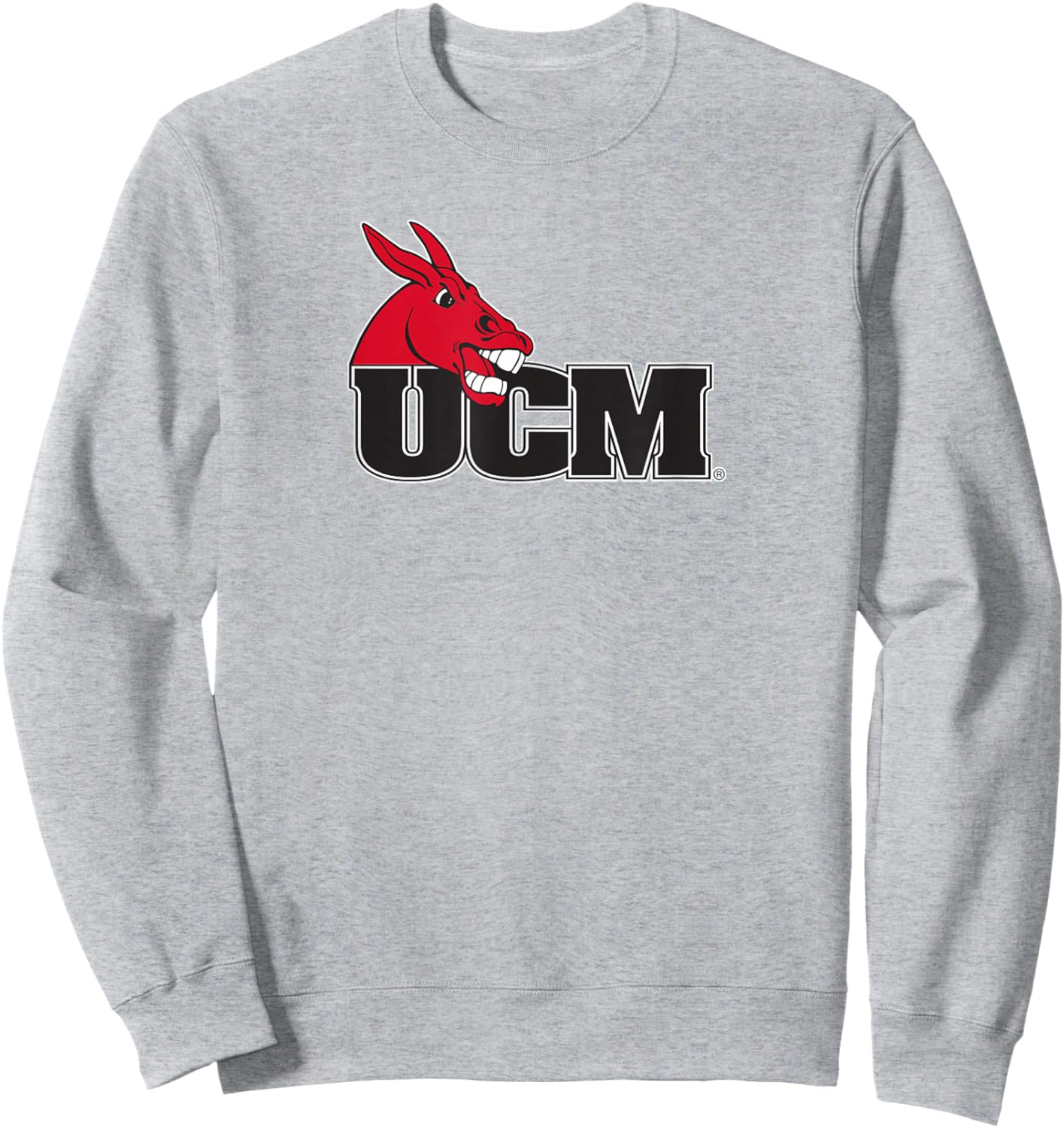 University of Central Missouri UCM Mules Primary Logo Sweatshirt - Sweatshirt | Ash