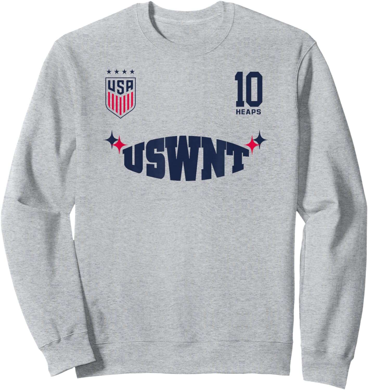 Lindsey Heaps 10 White USWNT Officially Licensed Sweatshirt - Sweatshirt | Ash