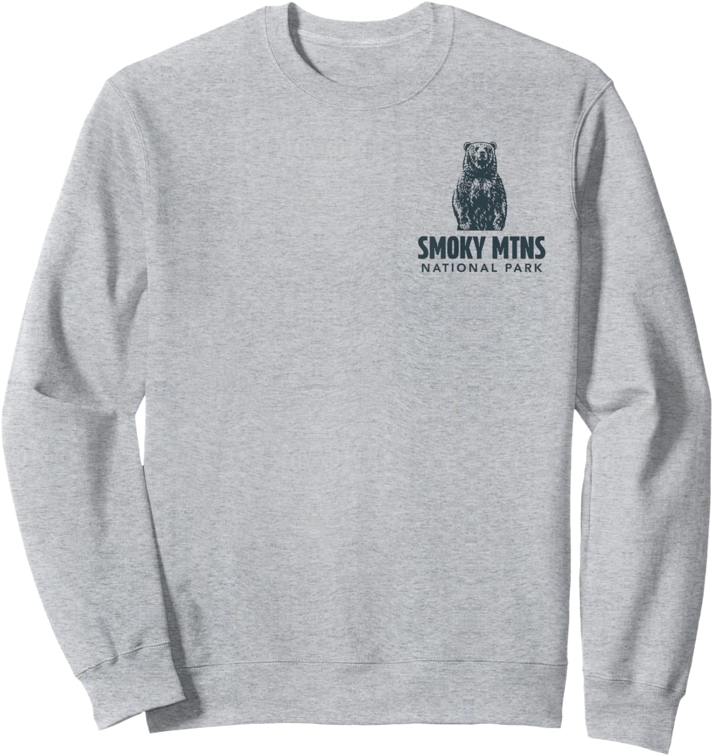 Great Smoky Mountains (Design on Front and Back) Sweatshirt - Sweatshirt | Ash