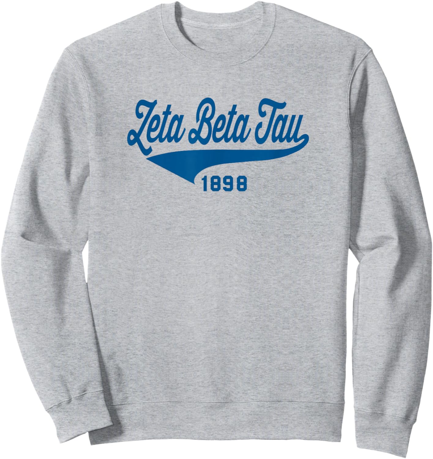 Licensed Zeta Beta Tau Navy Retro Script Sweatshirt - Sweatshirt | Ash