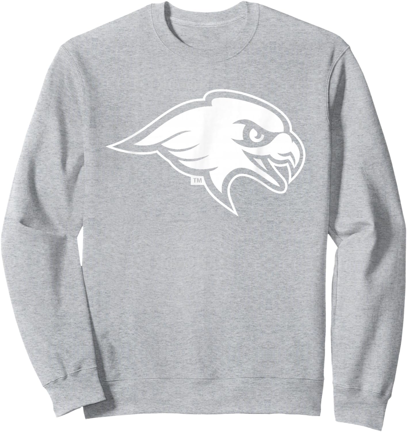Montclair State University Red Hawks Mascot Head Logo Sweatshirt - Sweatshirt | Ash