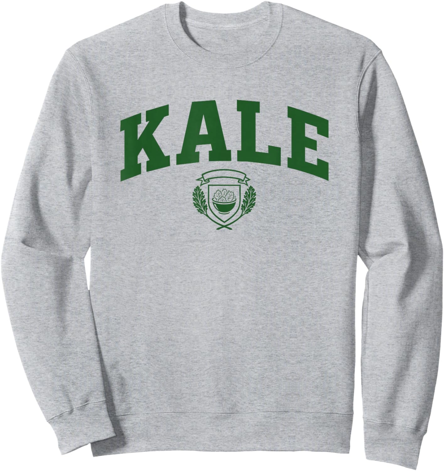 Funny Collegiate Kale Sweatshirt - Sweatshirt | Ash