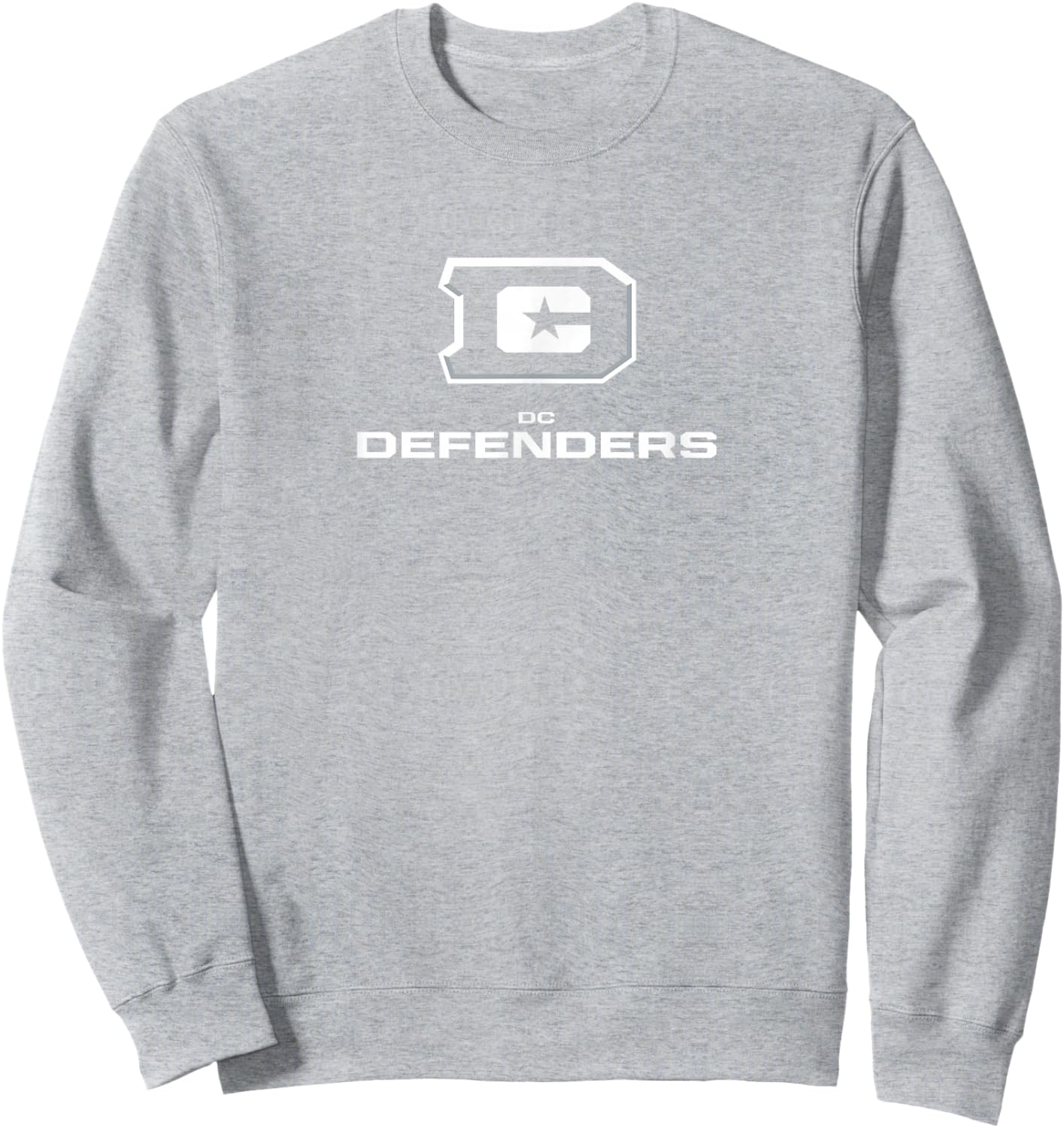 DC Defenders - Lockup Logo - United Football League Sweatshirt - Sweatshirt | Ash