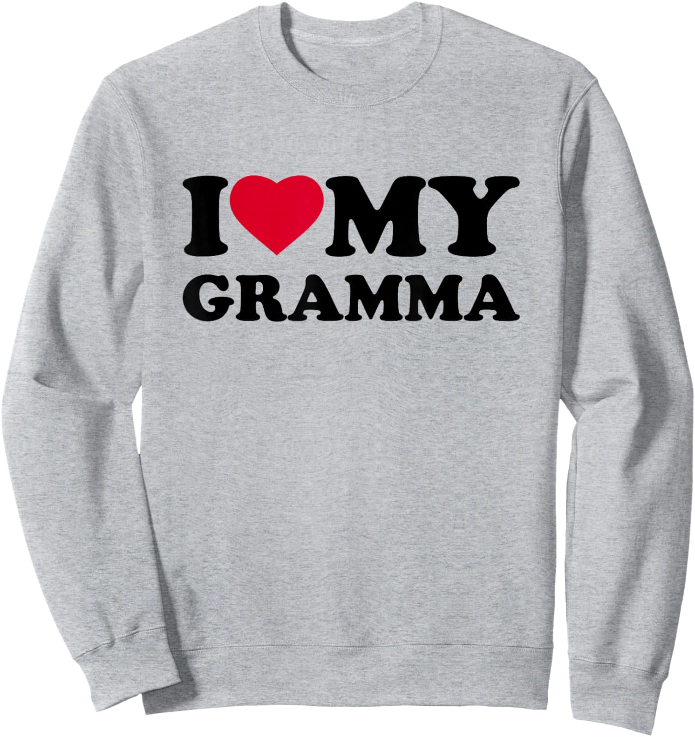 I Love My Gramma Heart Grandma Family Sweatshirt - Sweatshirt | Ash