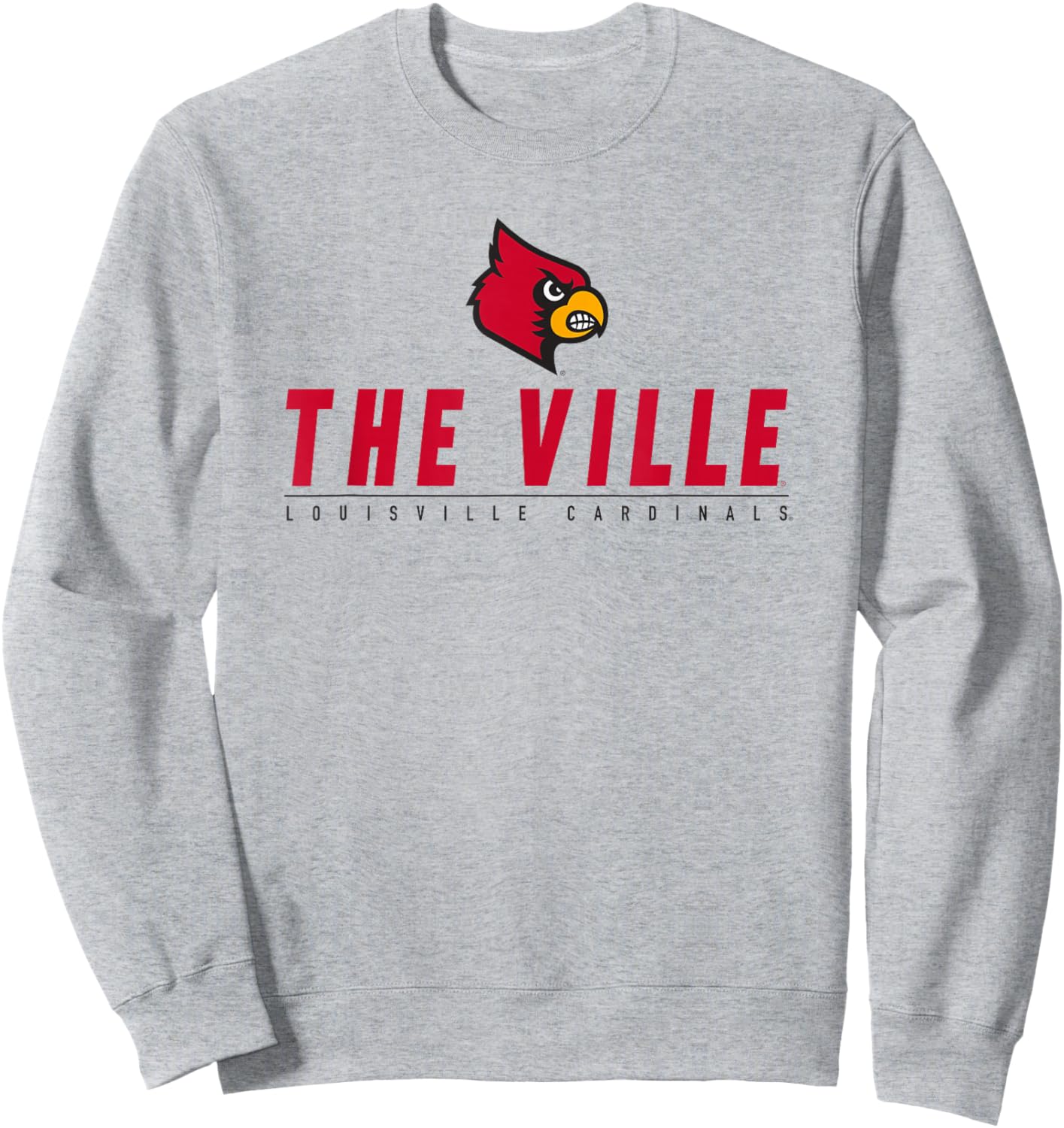 University of Louisville Cardinals School Spirit Sweatshirt - Sweatshirt | Ash