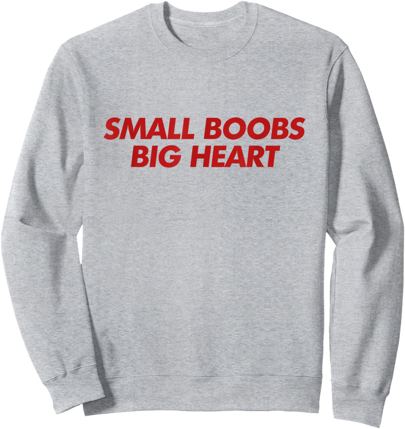 Small Boobs Big Heart Shirt Y2K Aesthetic Trendy Sweatshirt - Sweatshirt | Ash