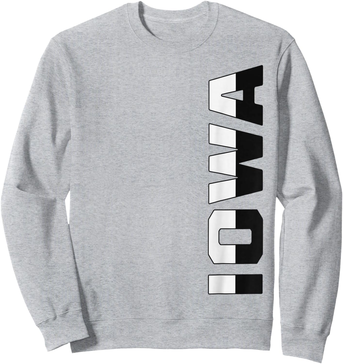 Vintage Iowa Local Pride Vertical IA Vibes Sweatshirt - Sweatshirt | Ash