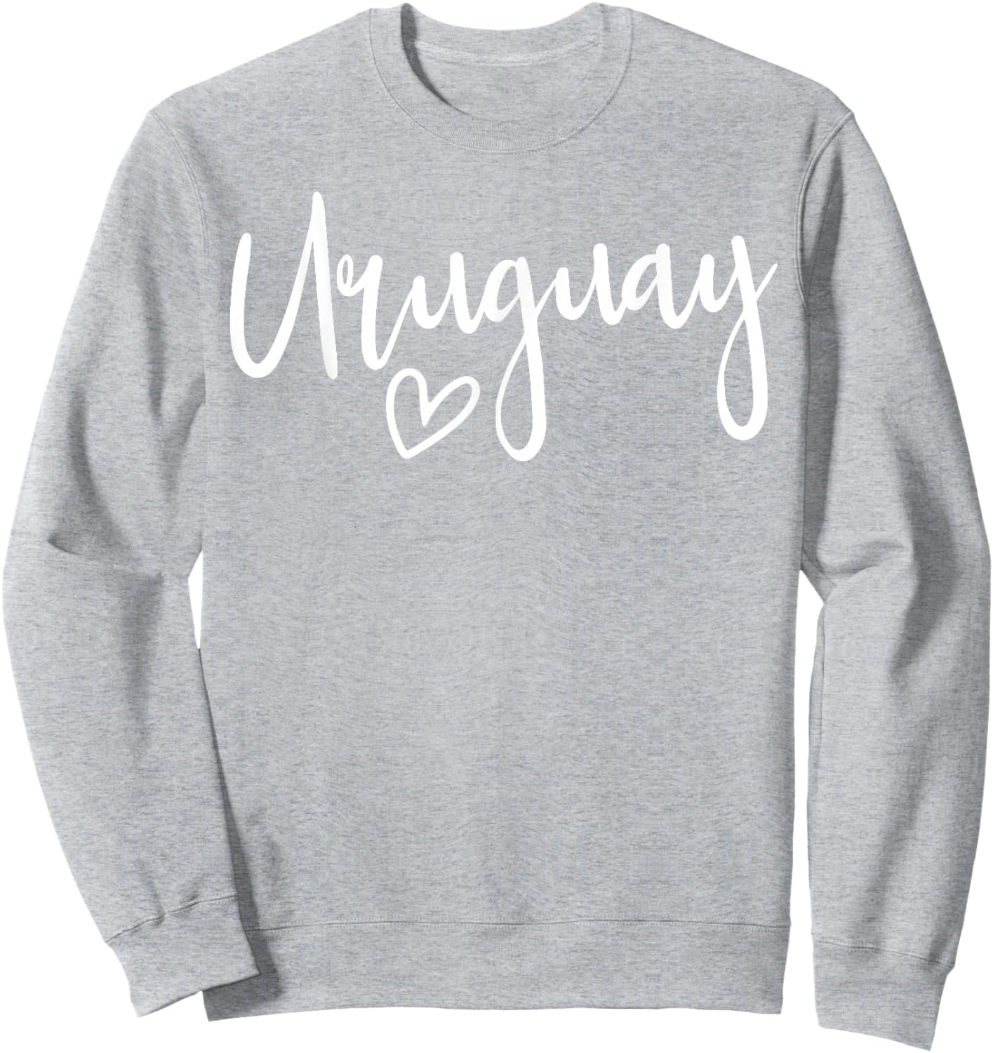 Uruguay Heart Women's Love Uruguay Sweatshirt - Sweatshirt | Ash
