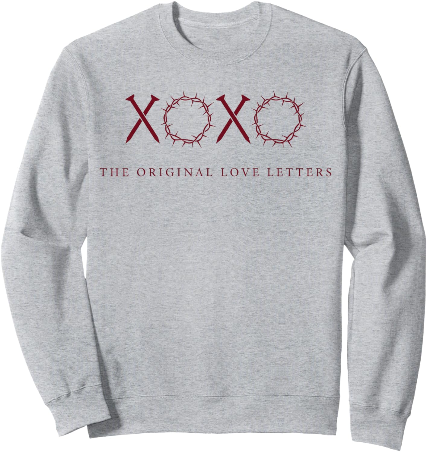 XOXO The Original Love Letters Valentine Hearts Sweatshirt - Sweatshirt | Ash