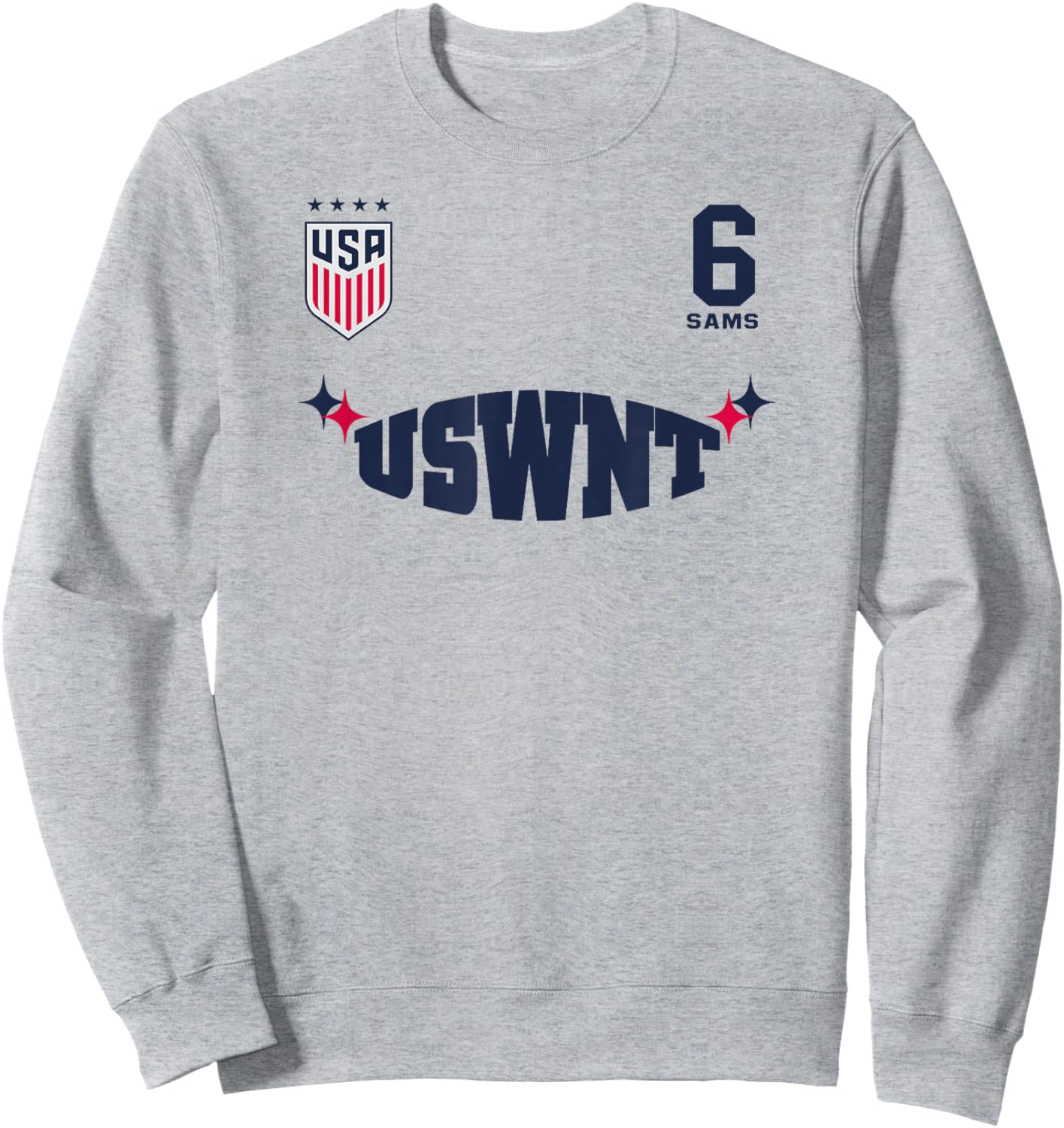 Emily SAMS 6 White USWNT Officially Licensed Sweatshirt - Sweatshirt | Ash
