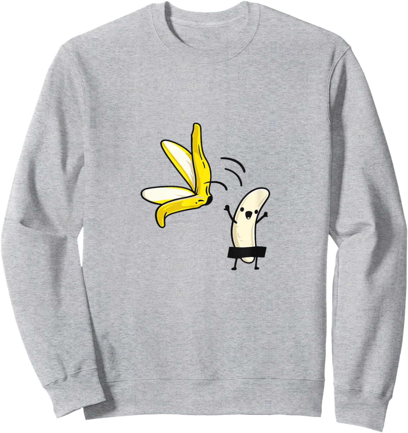Funny Undressing Peel Off Banana Censored Naked Fruit Adults Sweatshirt - Sweatshirt | Ash
