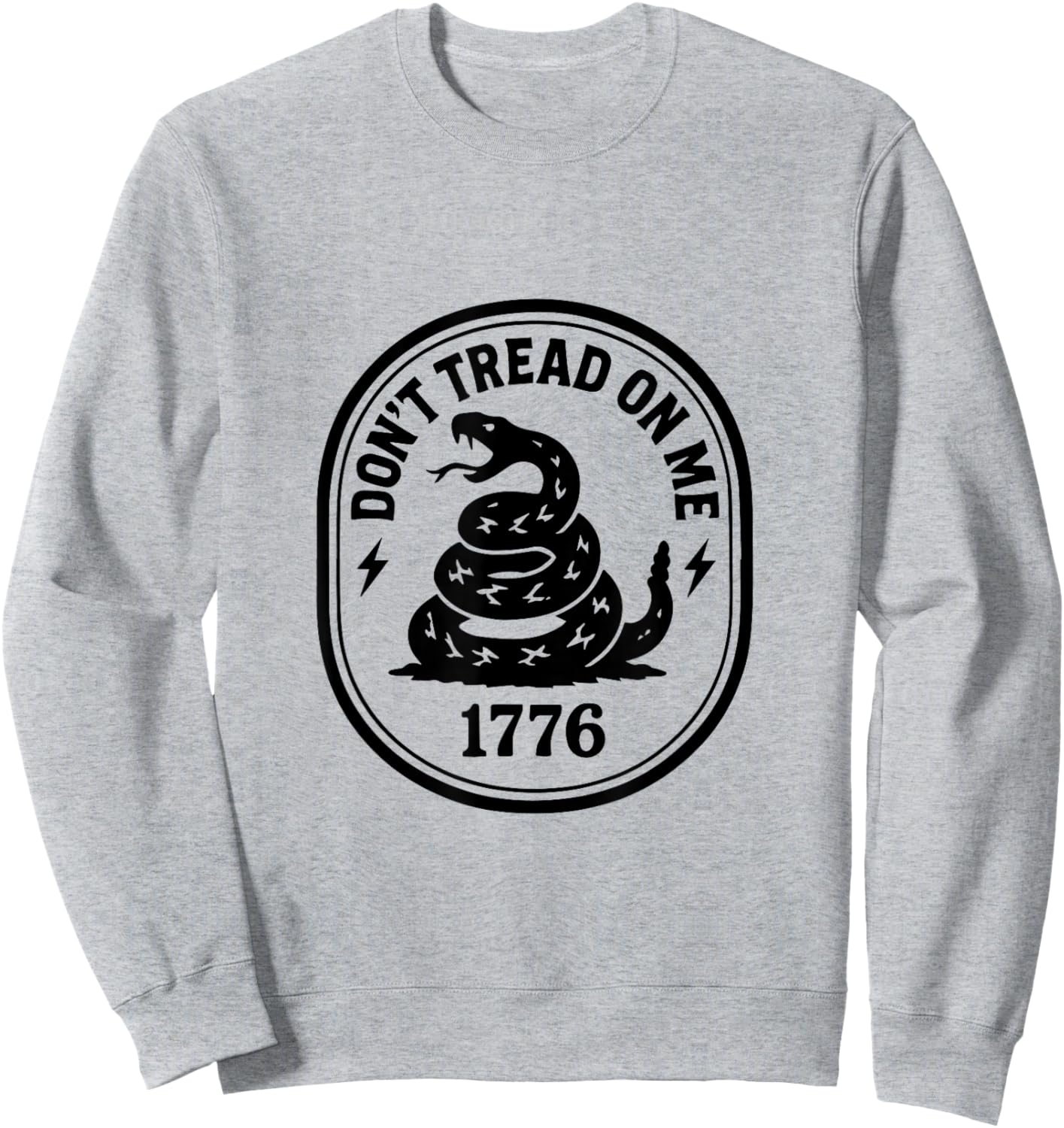 Don’t Tread On Me 1776 Snake Patriotic Retro USA Design Sweatshirt - Sweatshirt | Ash