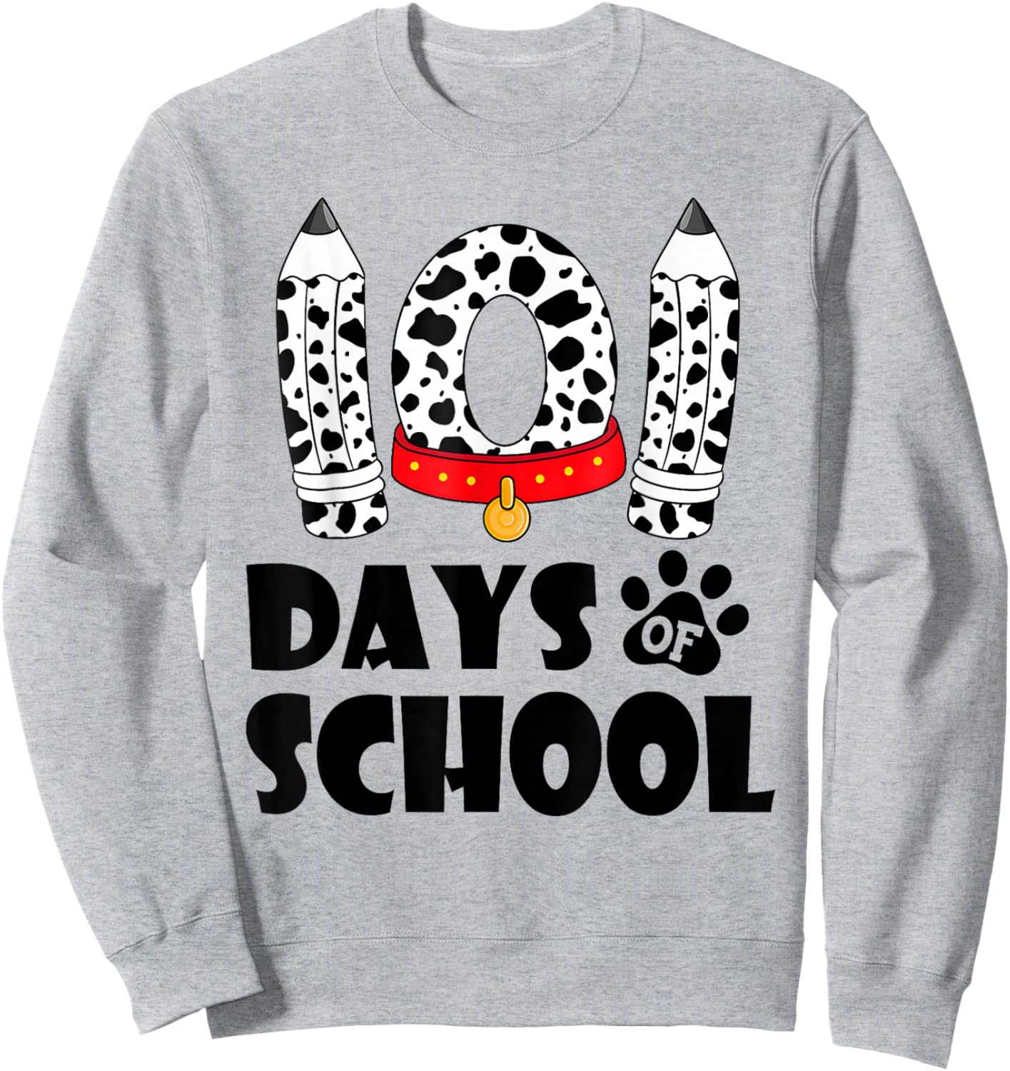 Happy 101 Days School Cute Dog 100 Days Smarter Student Kids Sweatshirt - Sweatshirt | Ash