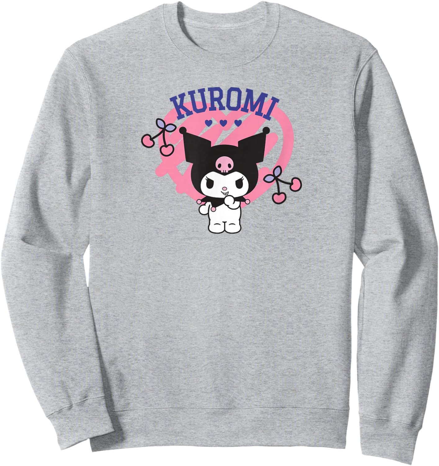 Kuromi Expressions Cherry Pose Sweatshirt - Sweatshirt | Ash