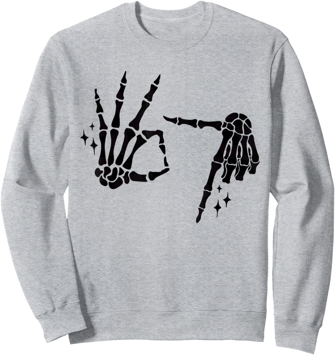 Funny 67 Meme Skeleton Hand 6 7 Halloween Six Seven Teens Sweatshirt - Sweatshirt | Ash