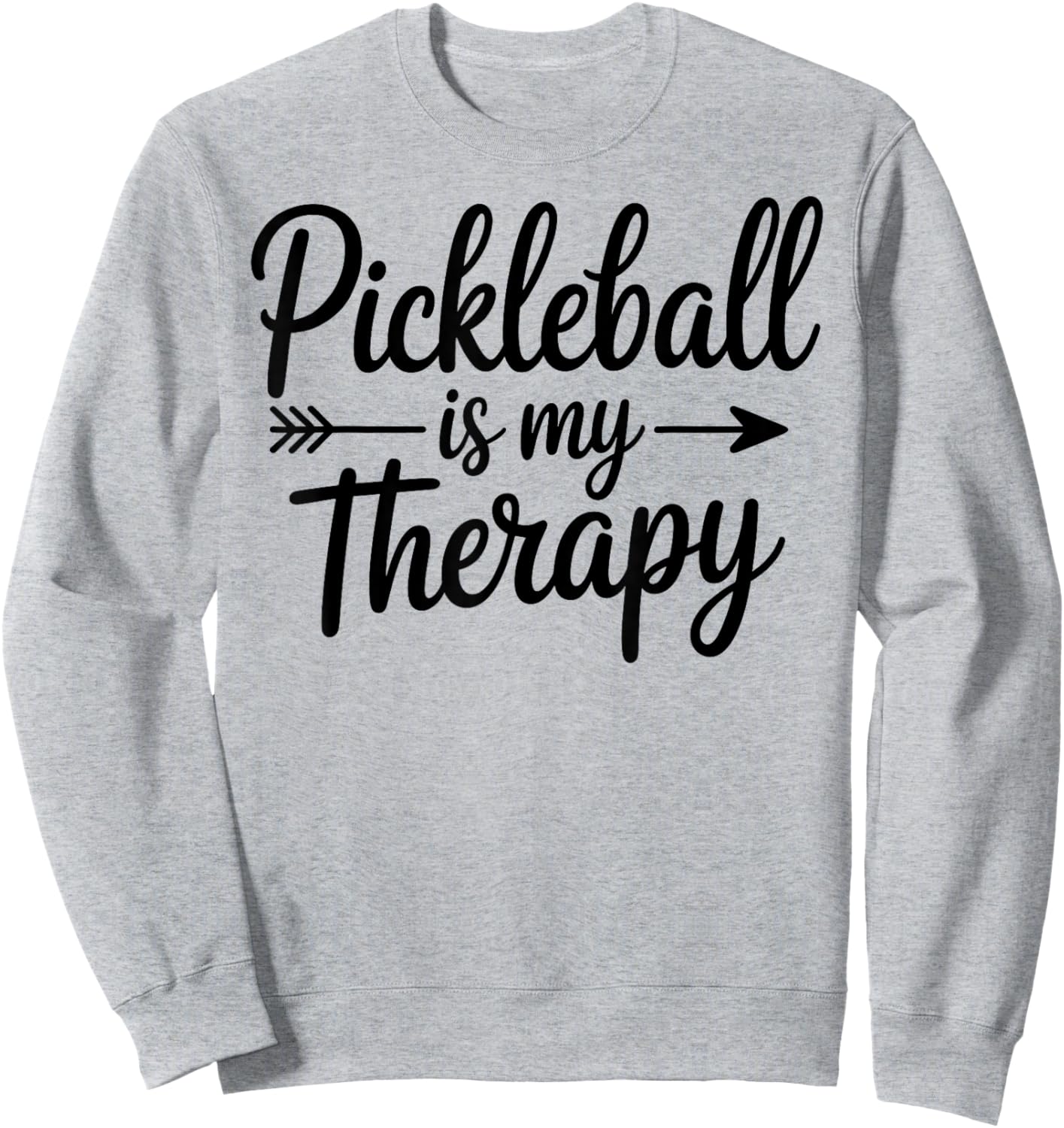 Pickleball is My Therapy Player Dink Paddle Court Retro Sweatshirt - Sweatshirt | Ash