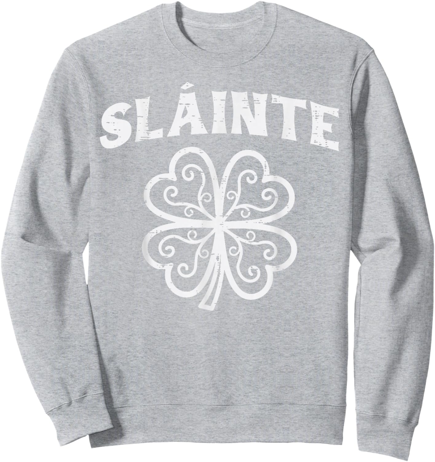 St Patricks Day Slainte Shamrock Saint Pattys Men Women Kids Sweatshirt - Sweatshirt | Ash