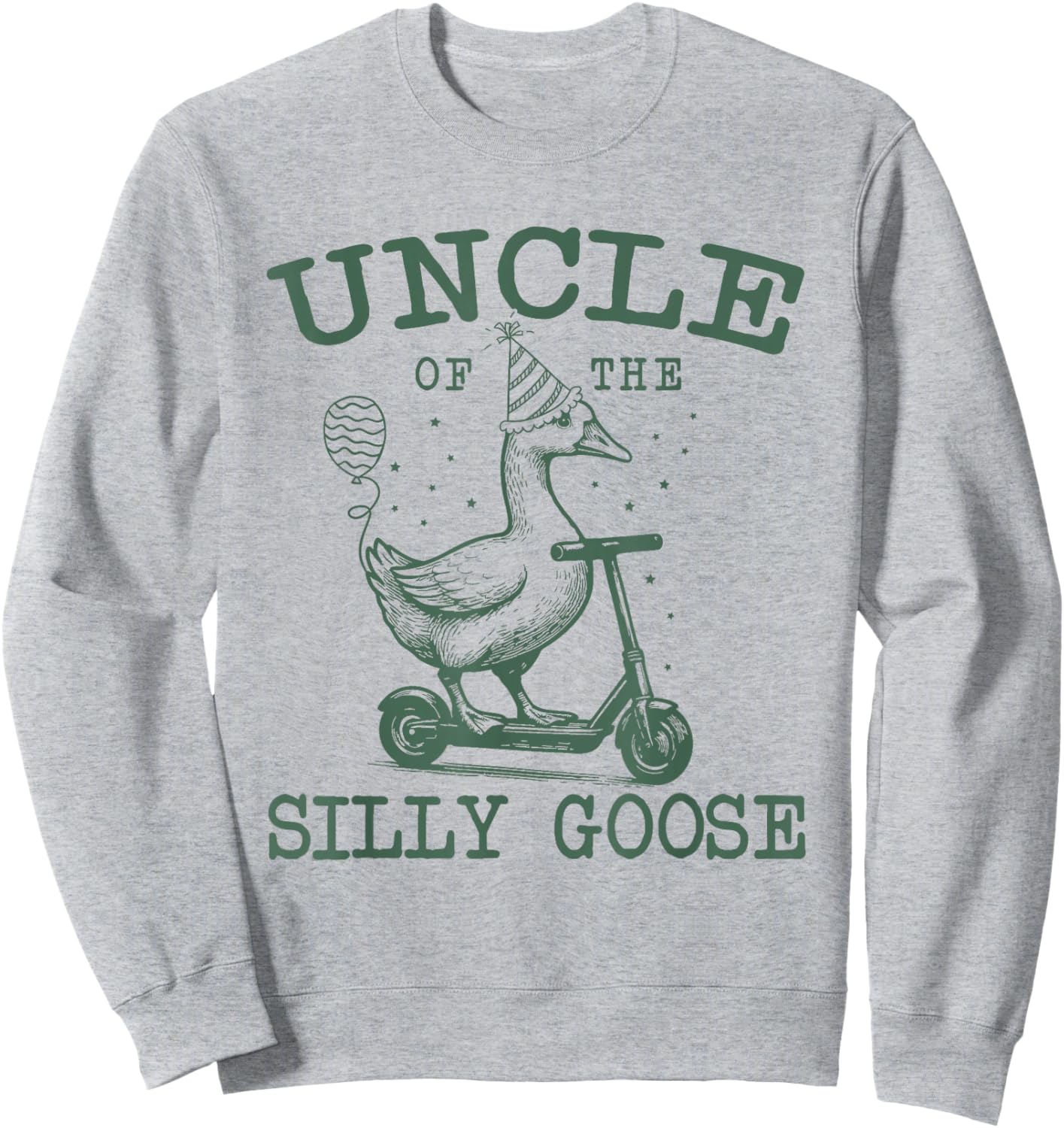 Uncle of The Silly Goose First Birthday Family Matching Sweatshirt - Sweatshirt | Ash