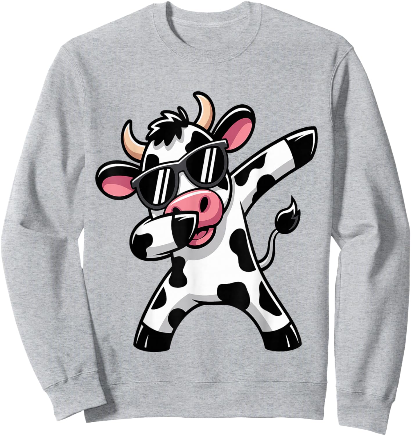 Dabbing Cow Farm Animal Cow Lover Farming Sweatshirt - Sweatshirt | Ash