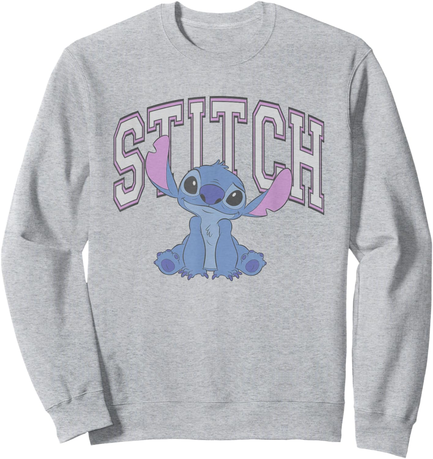 Disney Lilo and Stitch Classic Pink Varsity Sweatshirt - Sweatshirt | Ash
