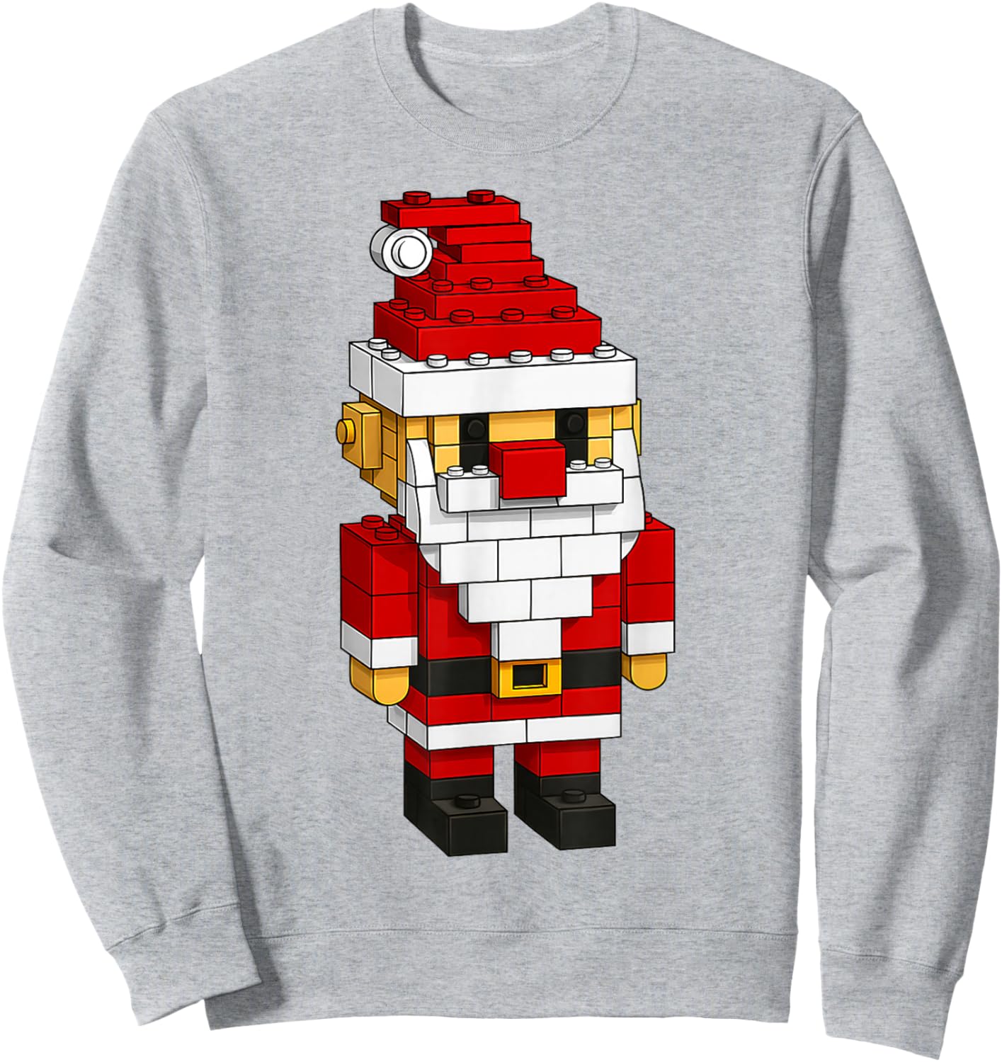 Santa Building Block Master Builders Merry Christmas Kids Sweatshirt - Sweatshirt | Ash