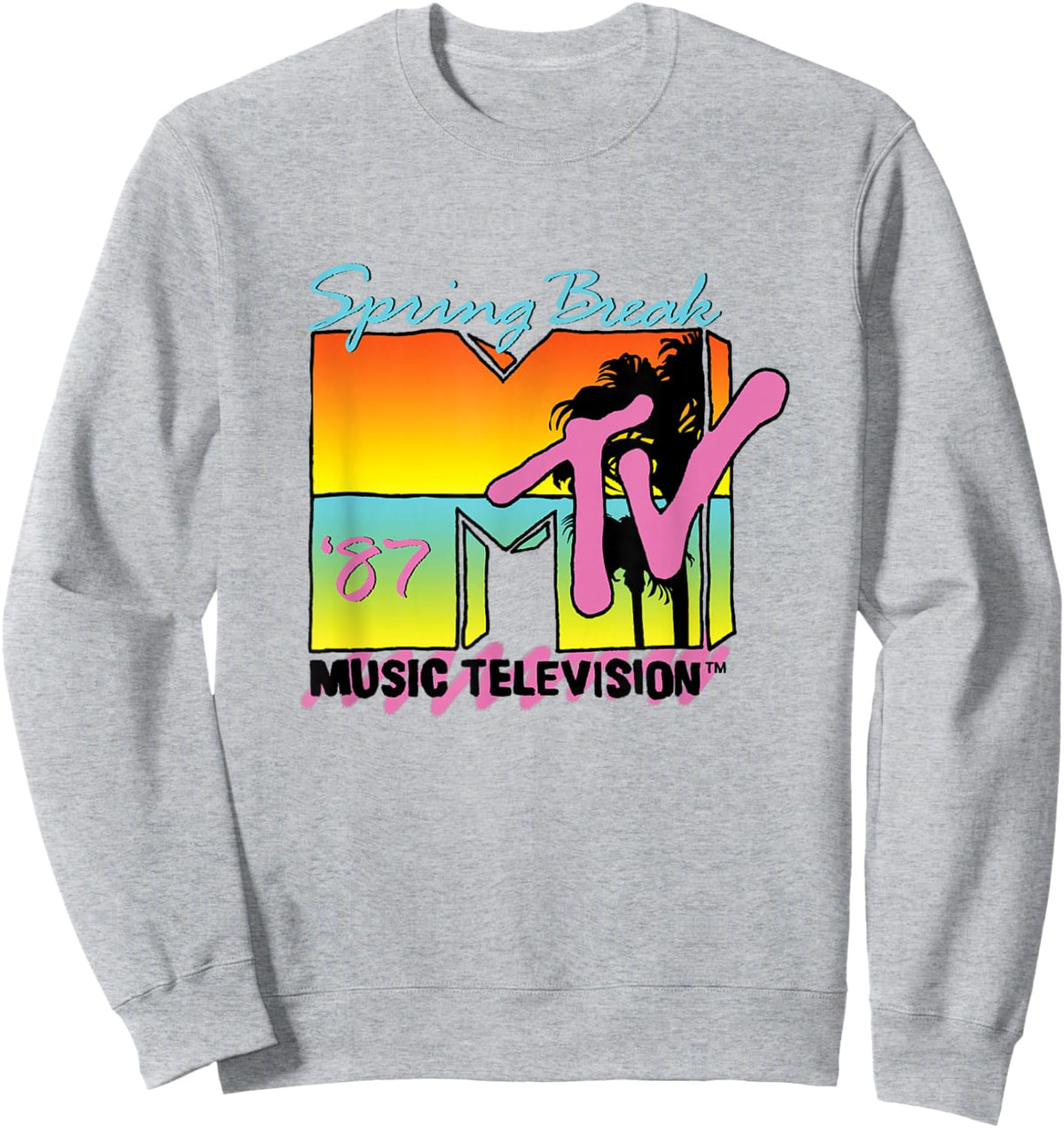 Classic MTV Logo Spring Break 87' Sweatshirt - Sweatshirt | Ash
