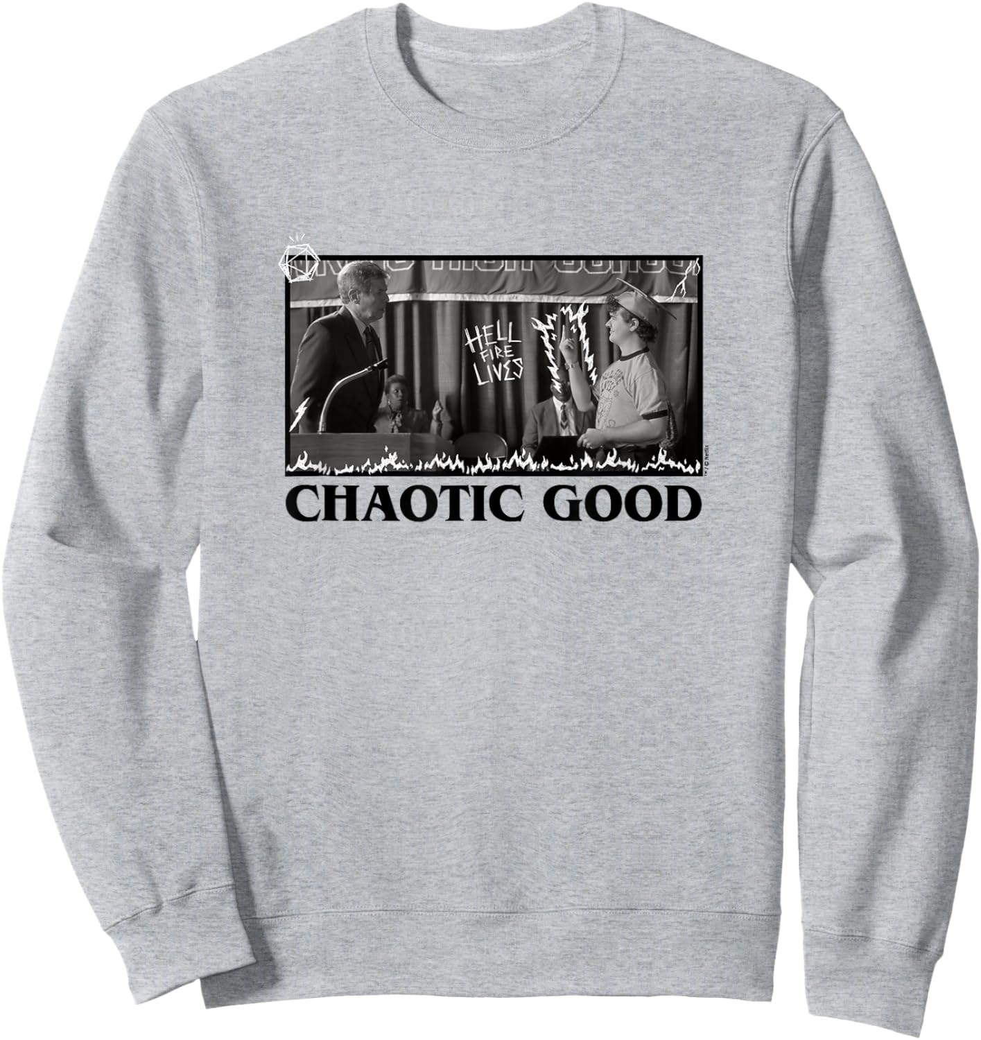 Stranger Things Chaotic Good Graduation Officially Licensed Sweatshirt - Sweatshirt | Ash