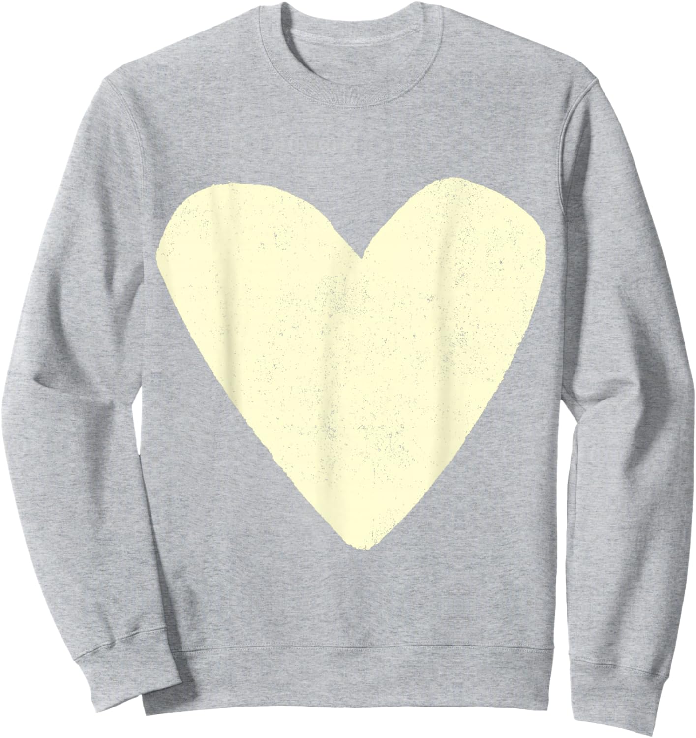 Love Heart Cream Beige Color Red Sweatshirt - Sweatshirt | Ash