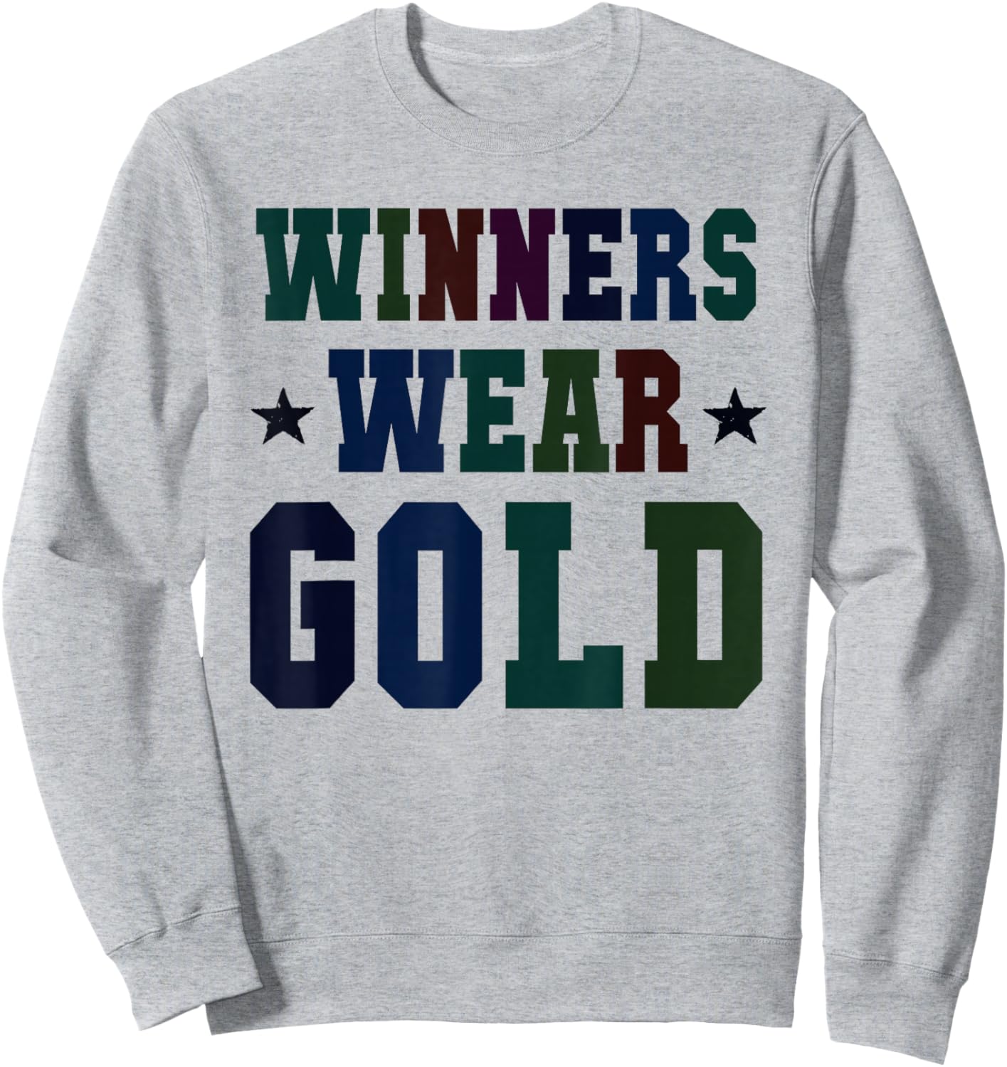 Vintage Bruh Winners WEAR Gold Competition War Game Sweatshirt - Sweatshirt | Ash