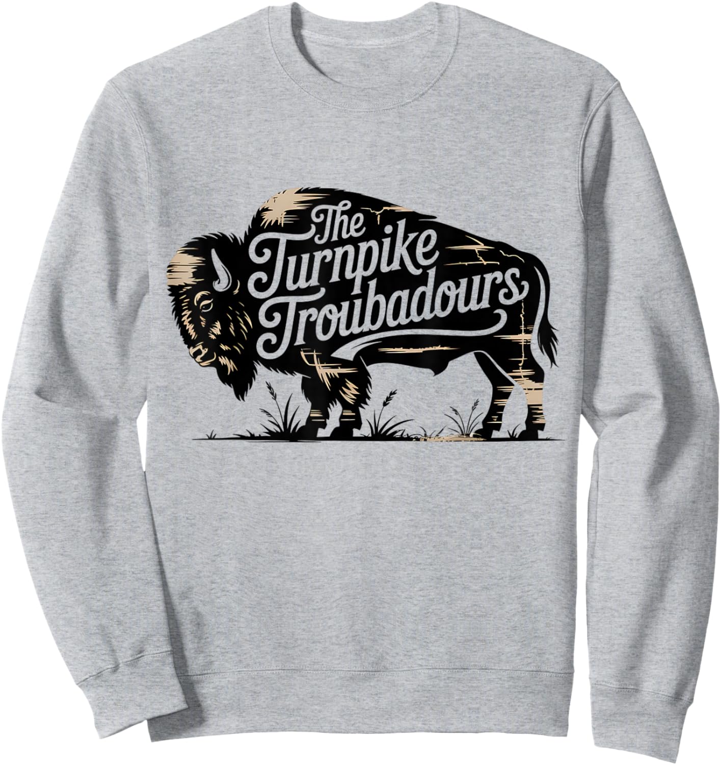 Vintage Turnpike Distressed Country Music Men Women Sweatshirt - Sweatshirt | Ash