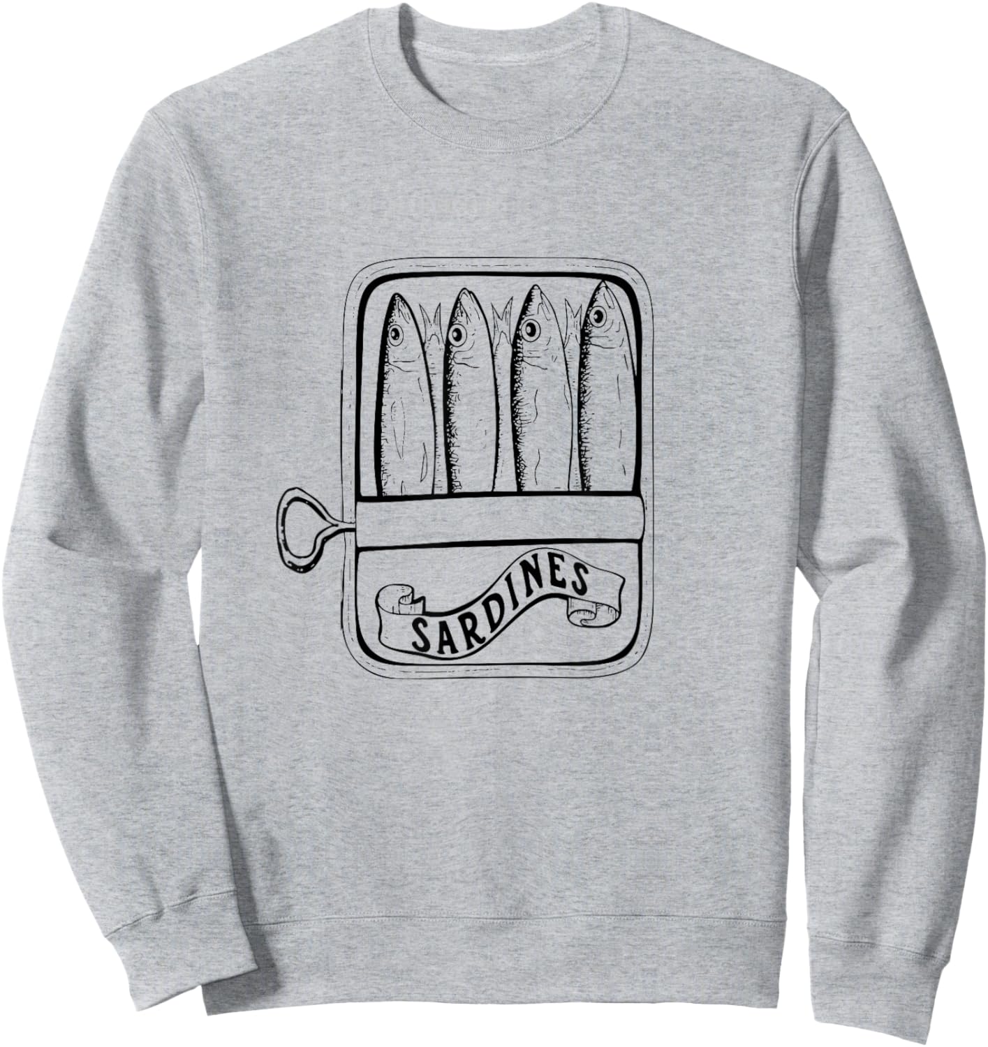 I Love Sardines Fun Retro Fish Design Sweatshirt - Sweatshirt | Ash