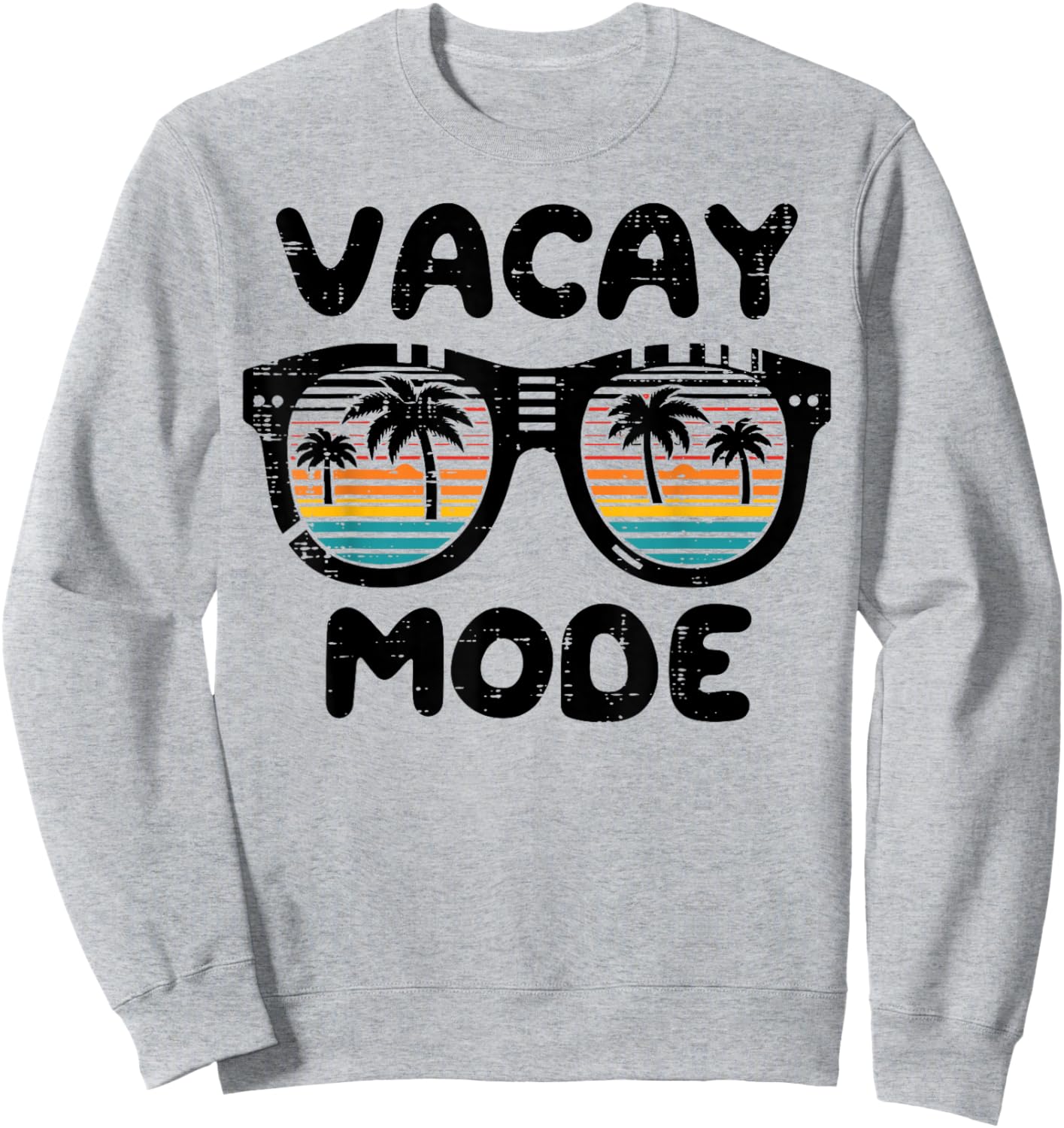 Vacation Vacay Mode Sunglasses Sunset Summer Men Women Kids Sweatshirt - Sweatshirt | Ash