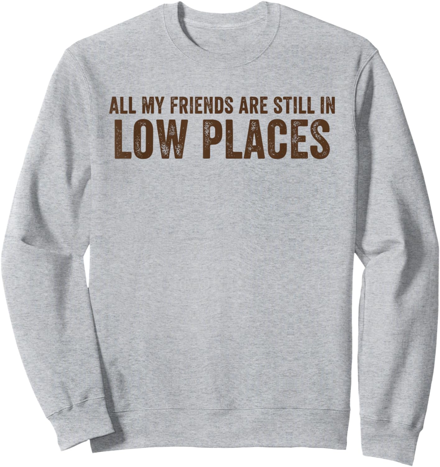 All My Friends are Still in Low Places Funny 90's Country Sweatshirt - Sweatshirt | Ash