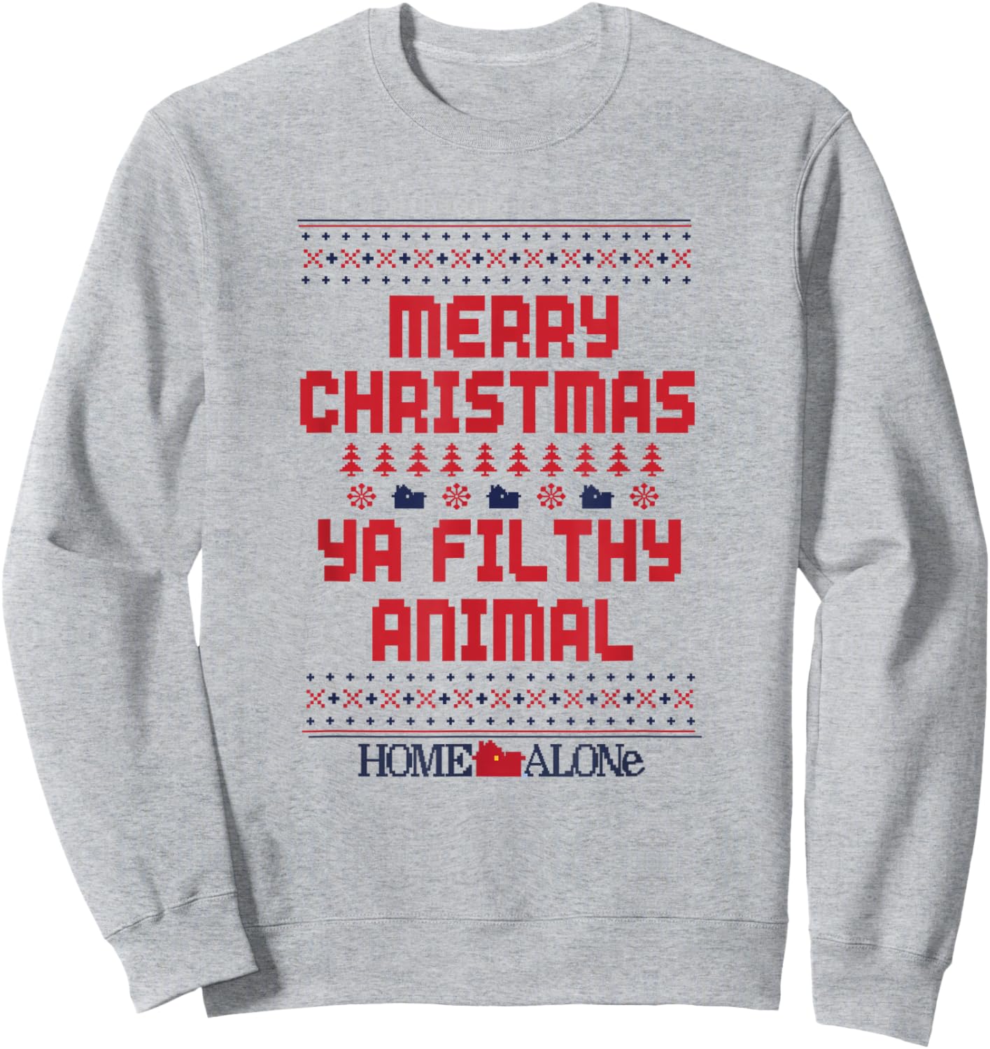 Home Alone Ya Filthy Animal Christmas Sweatshirt - Sweatshirt | Ash