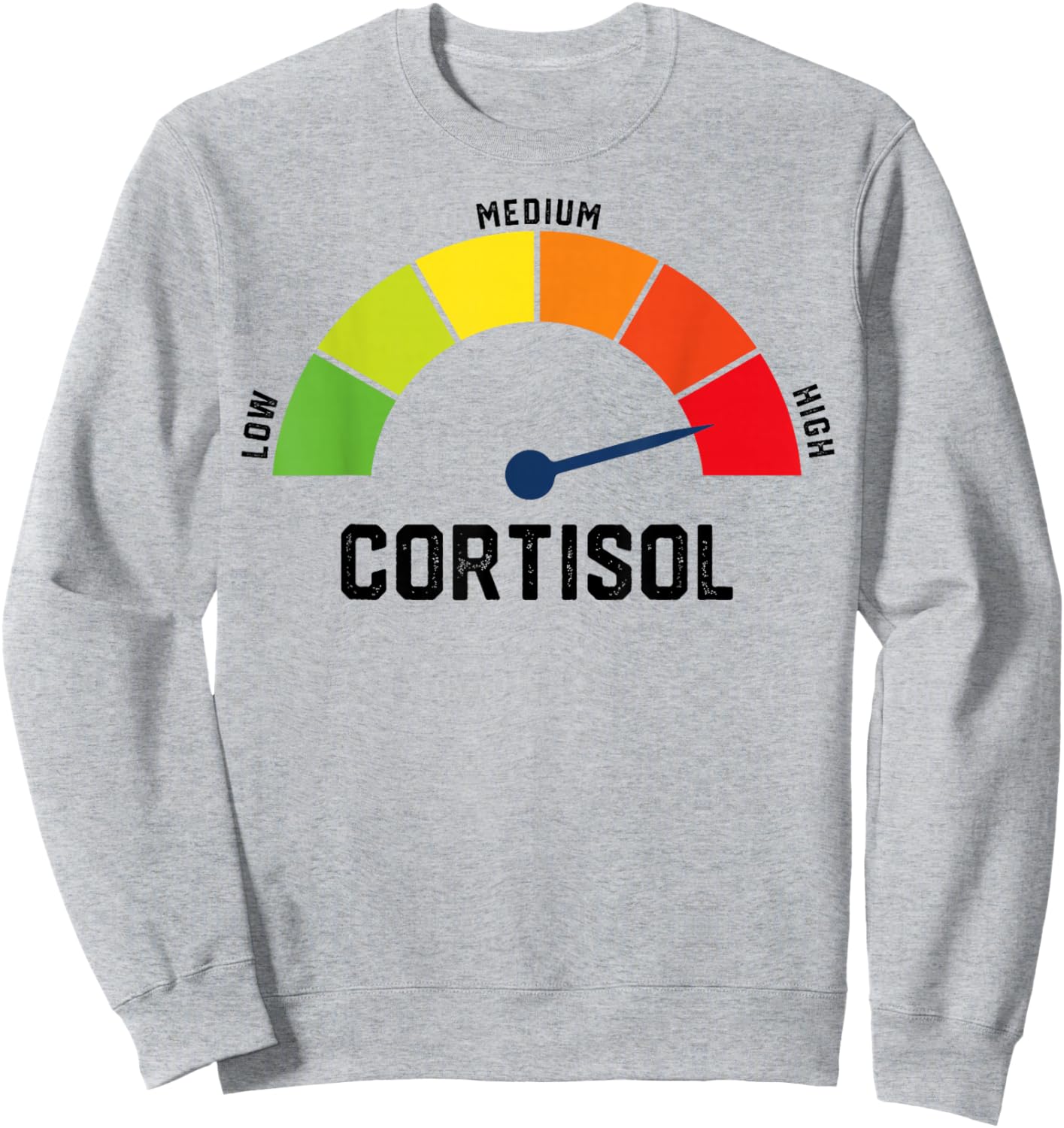 Funny High Cortisol Levels Meme Sweatshirt - Sweatshirt | Ash
