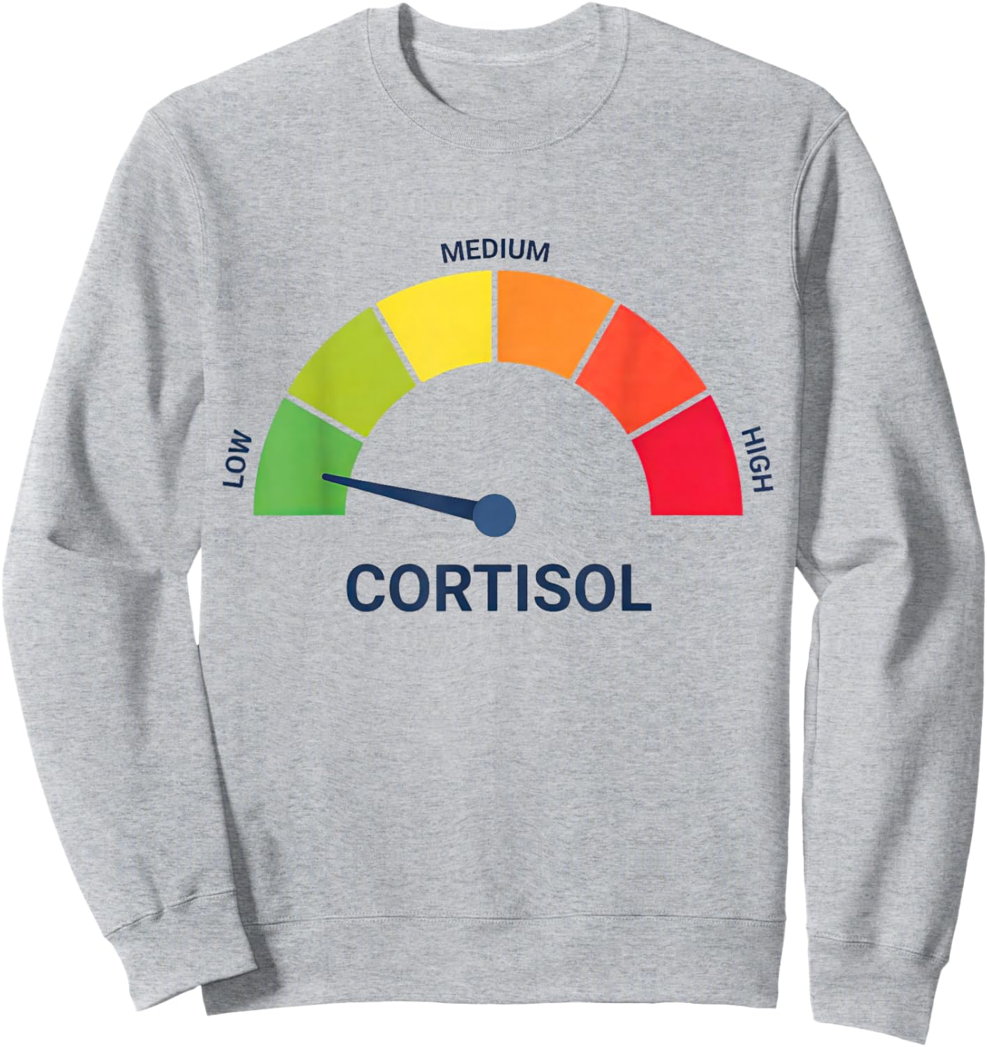 Funny Low Cortisol Levels v Meme Sweatshirt - Sweatshirt | Ash
