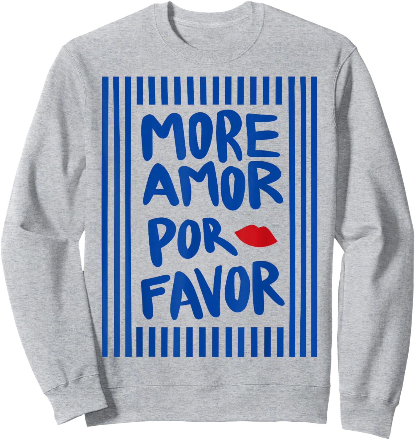 More Amor POR Favor X KISS - More Love Selflove Sweatshirt - Sweatshirt | Ash