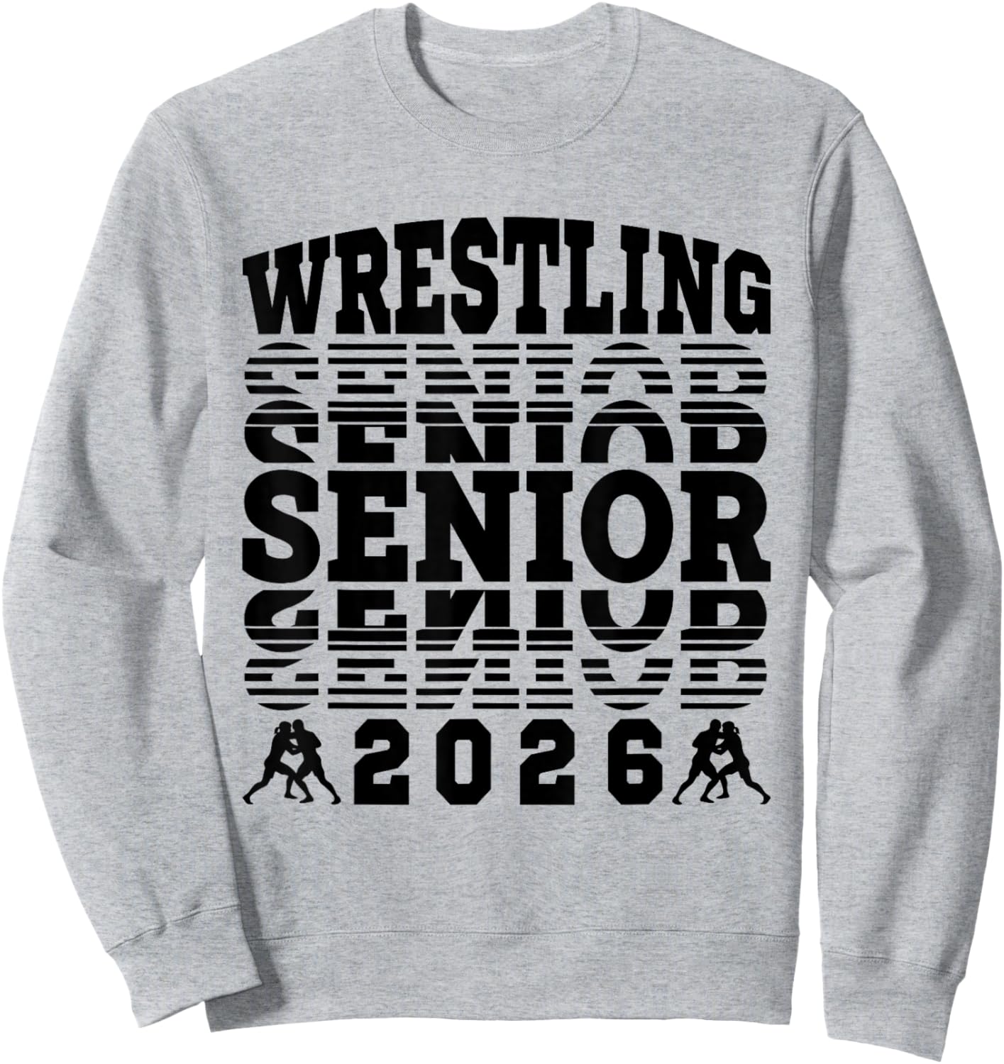 Wrestling Senior 2026 Graduation Sweatshirt - Sweatshirt | Ash
