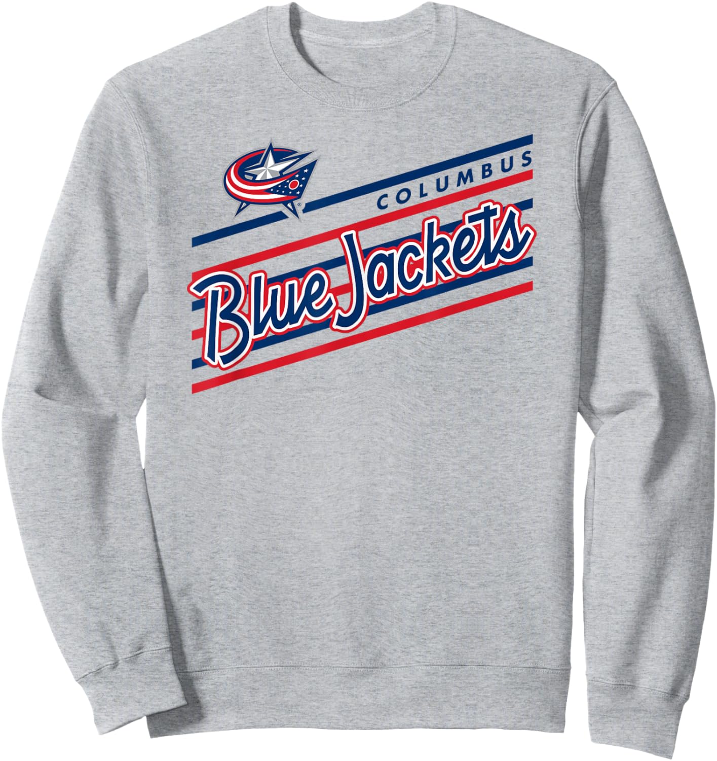 Columbus Blue Jackets Retro Performer Gray NHL Licensed Sweatshirt - Sweatshirt | Ash