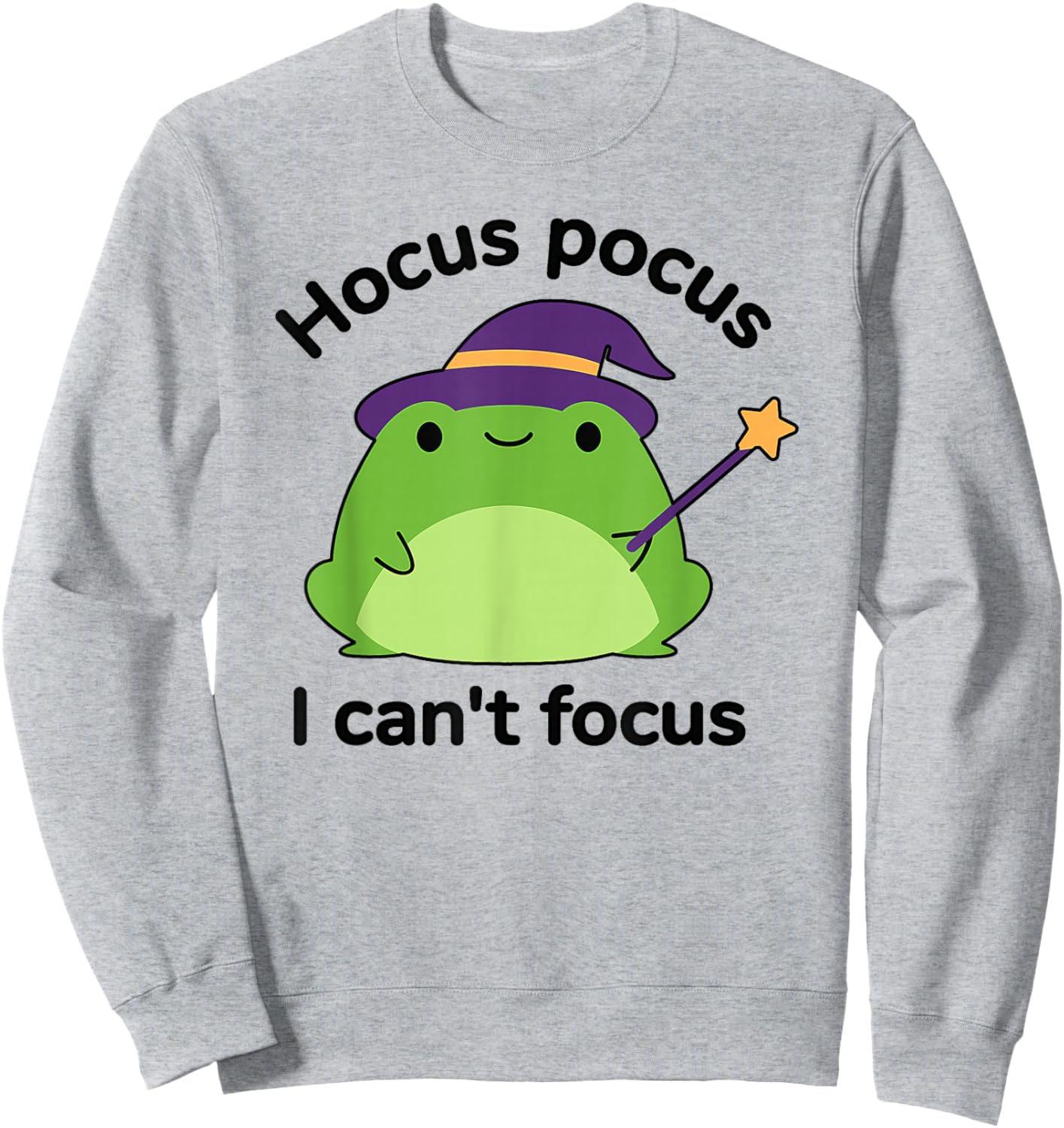 Humor ADHD Hyperactivity Disorder Hocus Pocus I Cant Focus Sweatshirt - Sweatshirt | Ash