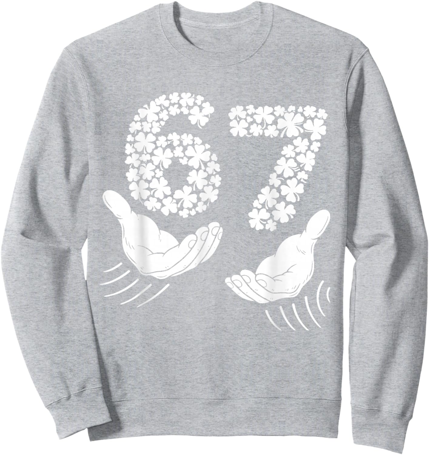 St Patricks Day Six Seven Bruh 6 7 Meme Boys Girls Teen Kids Sweatshirt - Sweatshirt | Ash