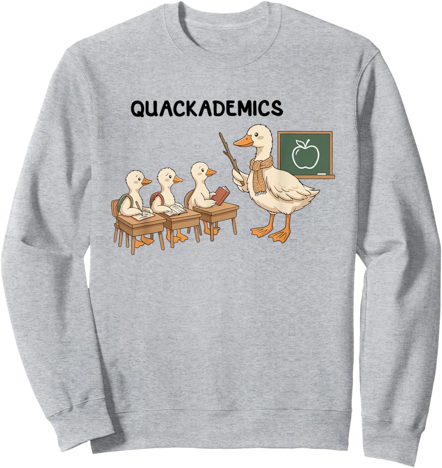 Funny Goose Teacher Club Back to School Elementary Teaching Sweatshirt - Sweatshirt | Ash