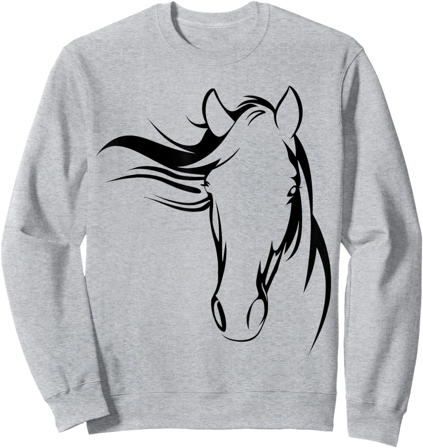 Horse Silhouette Graphic Art Design for Horse Lovers Sweatshirt - Sweatshirt | Ash