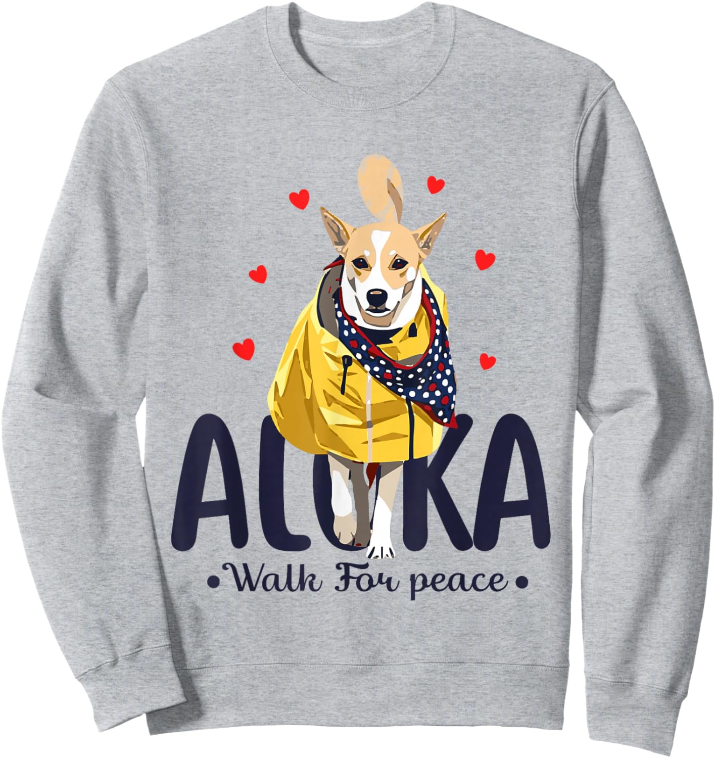 Aloka – Walk for Peace Monks with Aloka Dog Sweatshirt - Sweatshirt | Ash