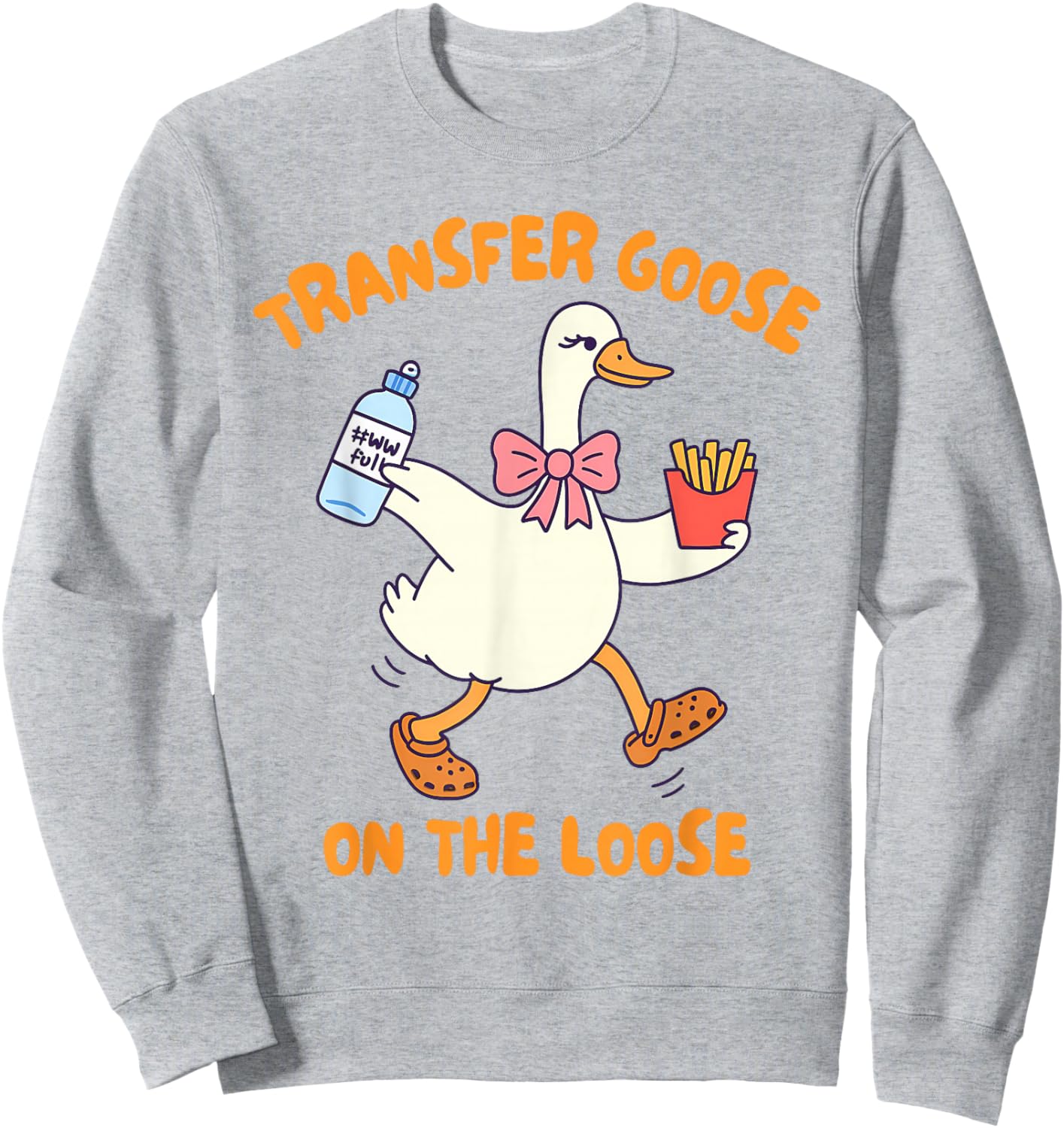 IVF Mom Dad Transfer Day Transfer Silly Goose On The Loose Sweatshirt - Sweatshirt | Ash